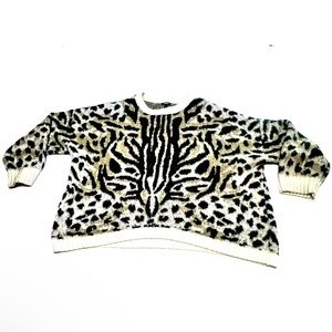 EXPRESS Animal Print Knit Sweater